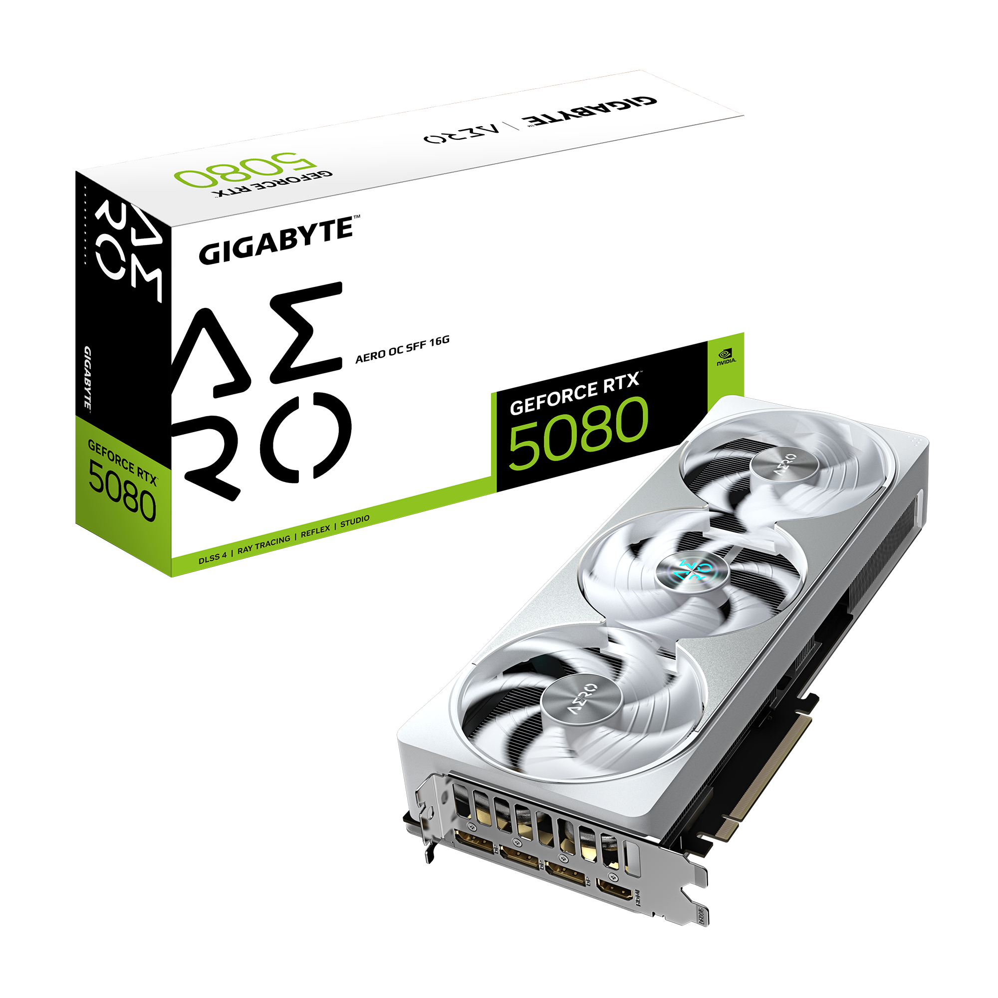 Gigabyte GeForce RTX 5080 AERO OC 16G (GV-N5080AERO OC-16GD) | QdL Technologies GeForce RTX™ 5080 AERO OC SFF 16G 01