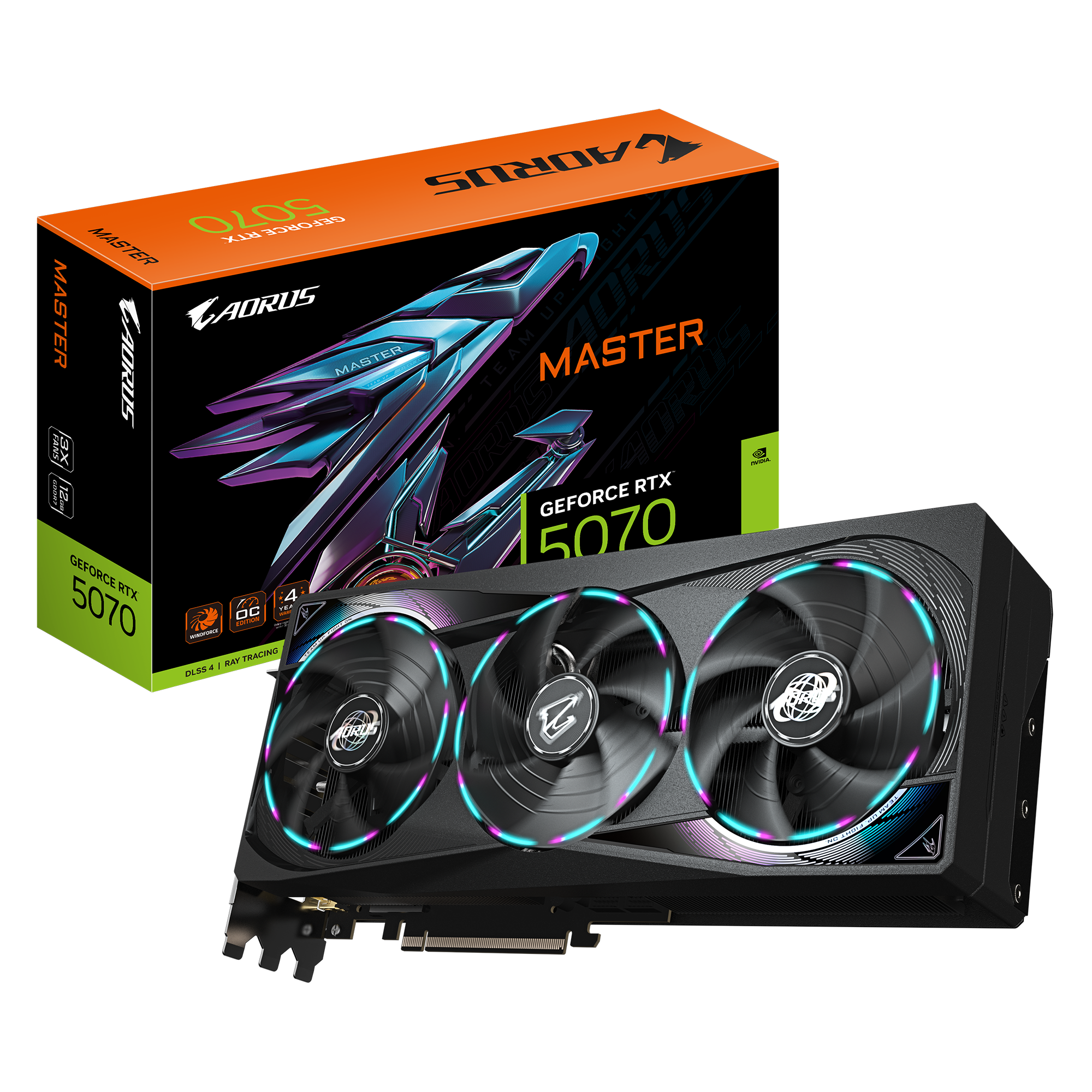 Gigabyte AORUS GeForce RTX 5070 MASTER 12G (GV-N5070AORUS M-12GD) | QdL Technologies Gigabyte AORUS GeForce RTX 5070 MASTER 12G