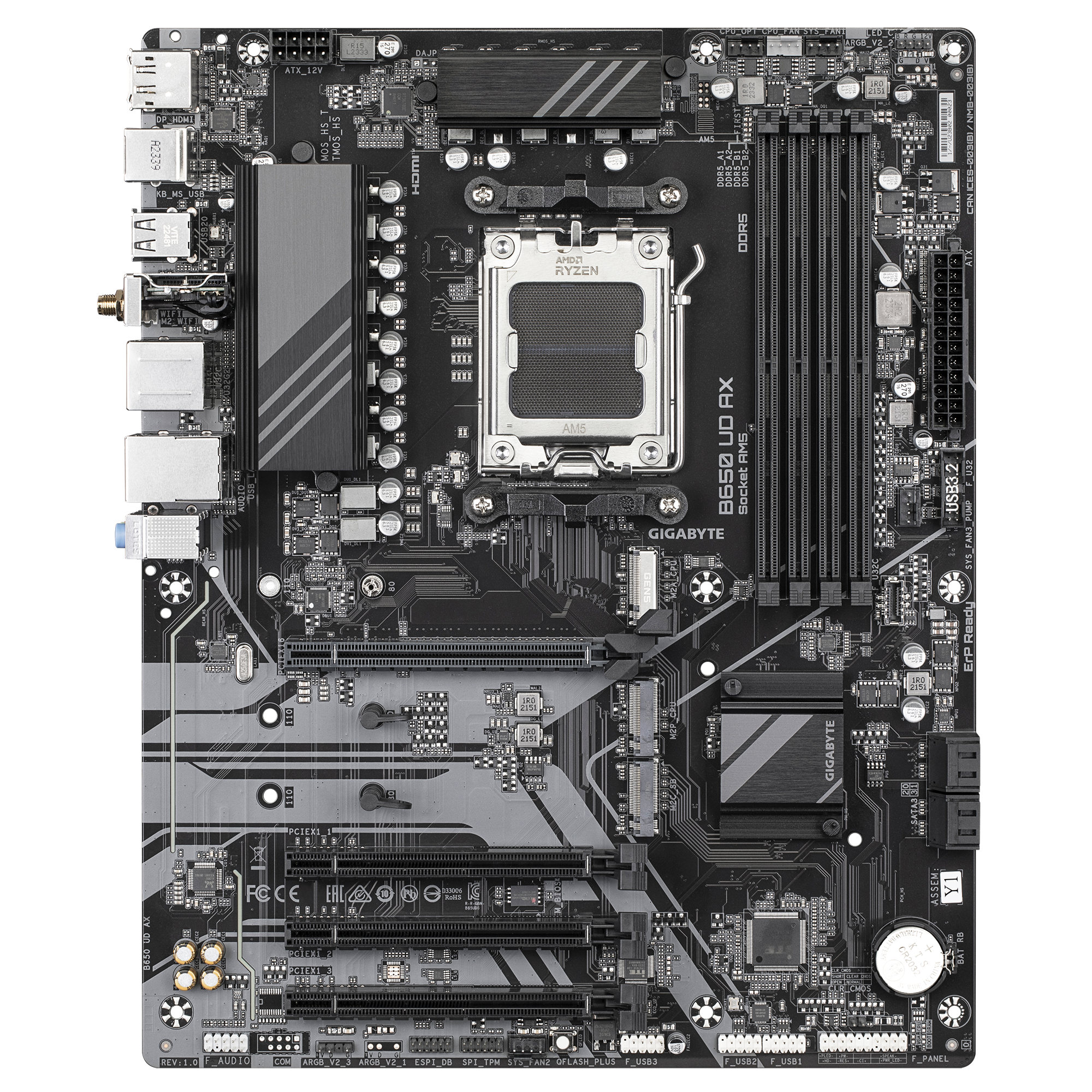 Gigabyte B650 UD AX AMD AM5 ATX (GA-B650-UD-AX) | QdL Technologies Gigabyte B650 UD AX AMD AM5 ATX 01