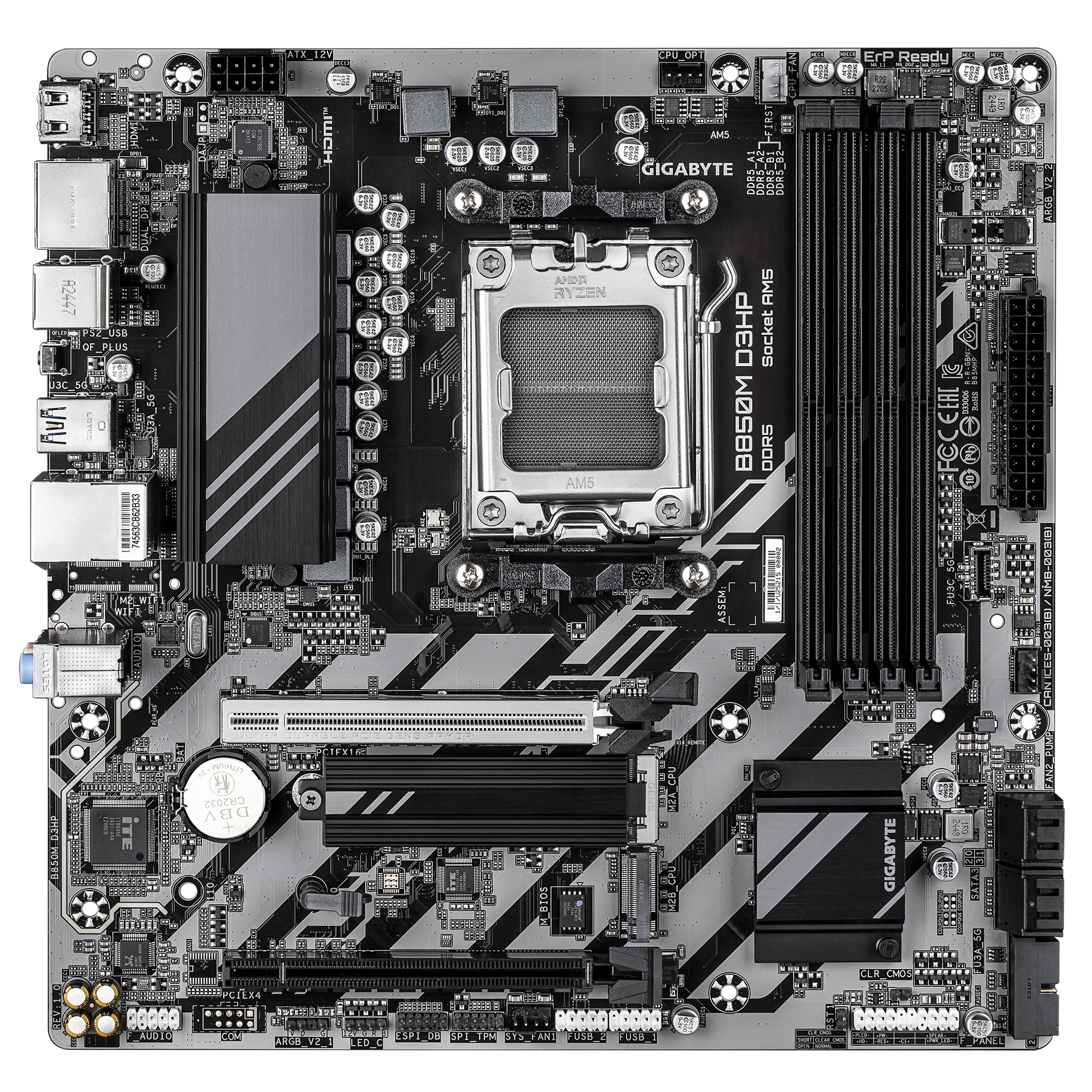Gigabyte B850M D3HP AMD AM5 Micro-ATX (GA-B850M-D3HP) | QdL Technologies Gigabyte B850M D3HP AMD AM5 Micro ATX 01