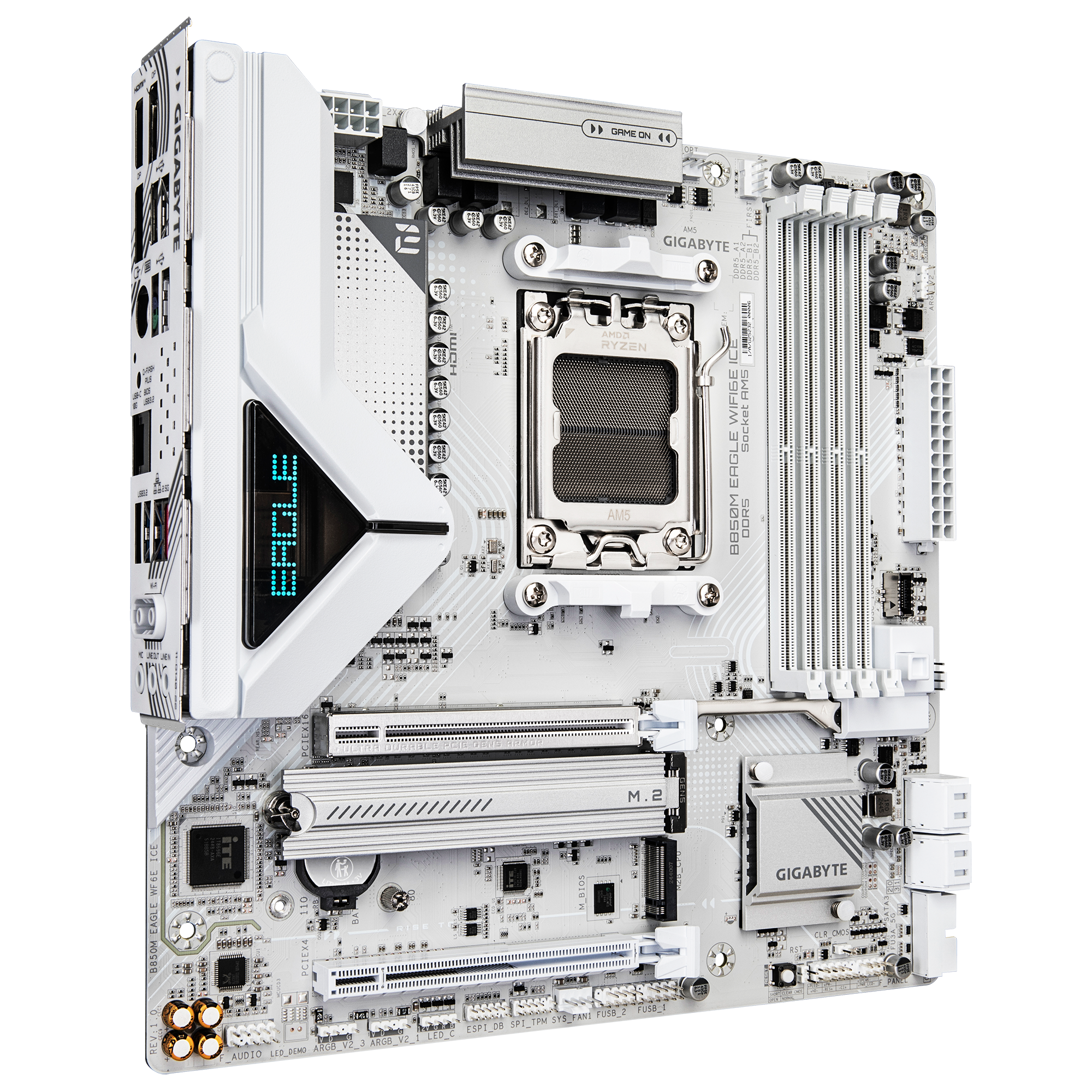 Gigabyte B850M EAGLE WIFI6E ICE AMD AM5 Micro-ATX (GA-B850M-EAGLE-WIFI6E-ICE) | QdL Technologies Gigabyte B850M EAGLE WIFI6E ICE AMD AM5 Micro ATX 02