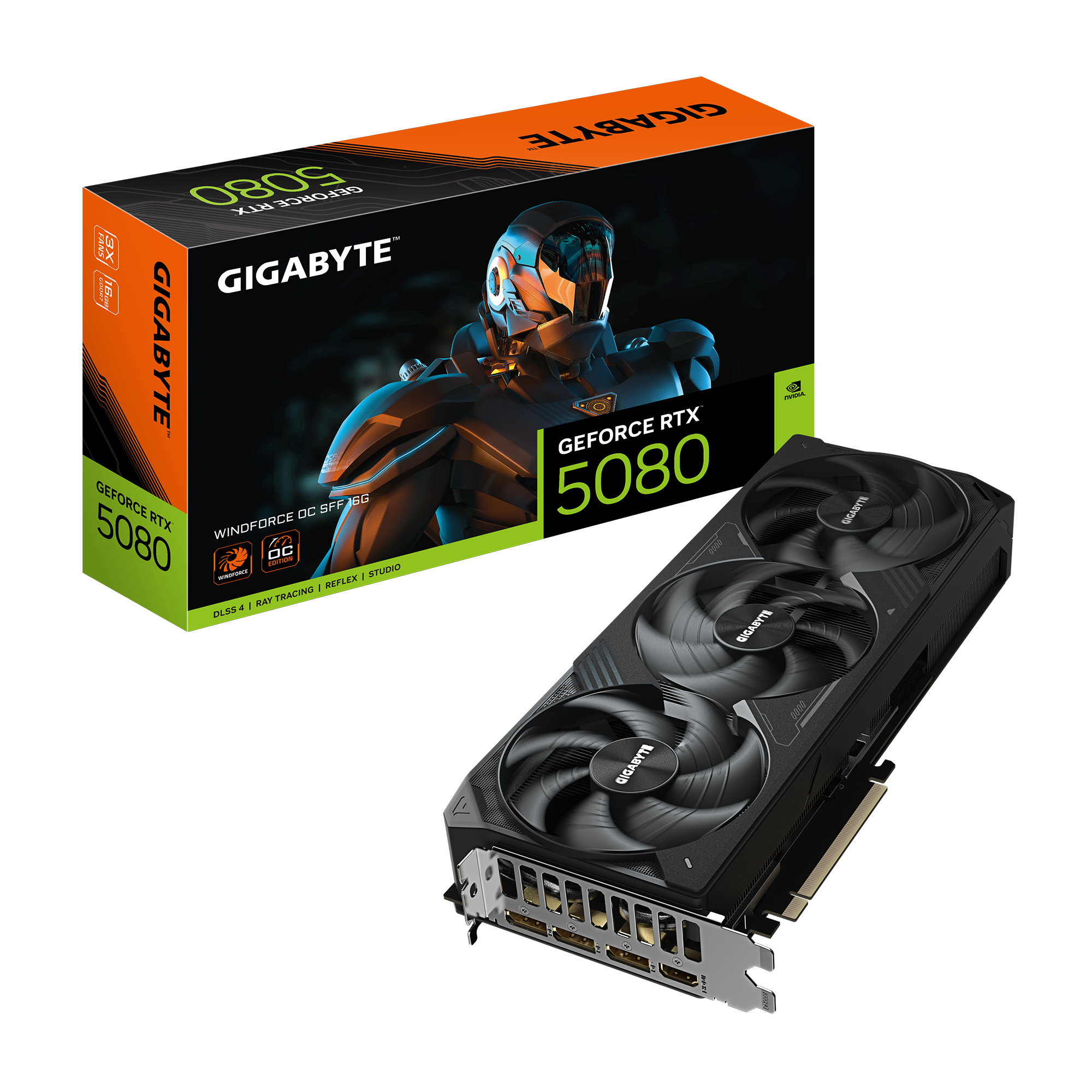 Gigabyte GeForce RTX 5080 WINDFORCE OC SFF 16G (GV-N5080WF3OC-16GD) | QdL Technologies Gigabyte GeForce RTX 5080 WINDFORCE OC SFF 16G