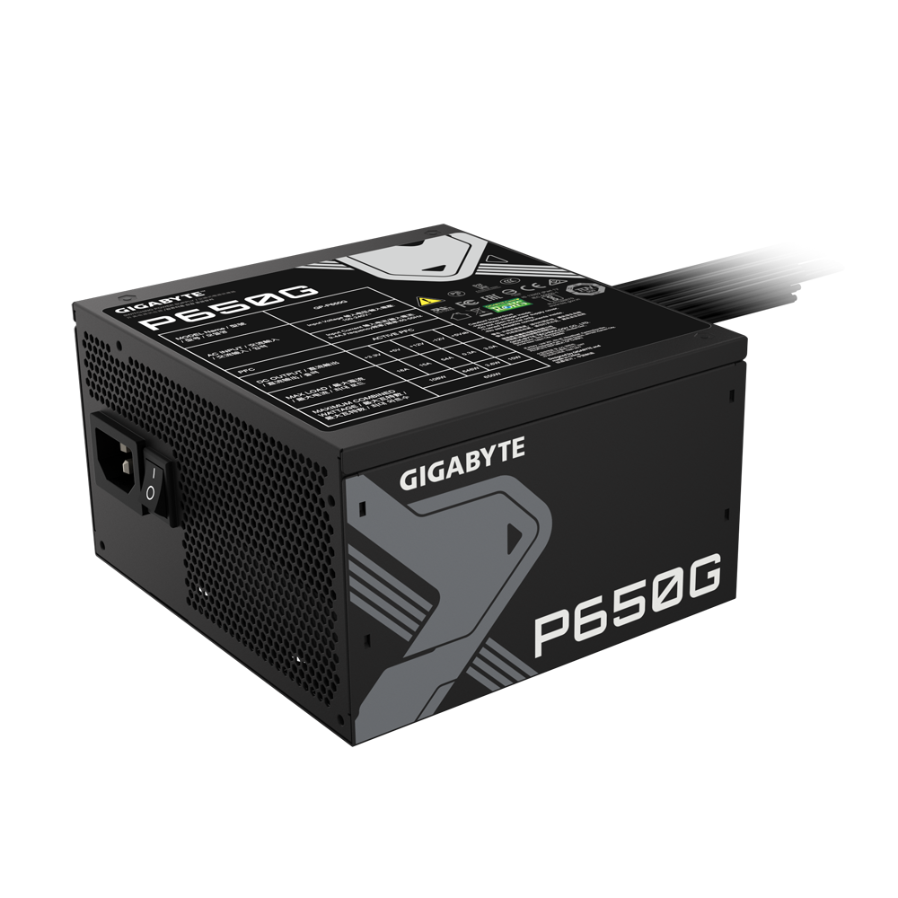 Gigabyte P650G 650W 80 Plus Gold Power Supply (GP-P650G) | QdL Technologies Gigabyte P650G 650W 80 Plus Gold Power Supply