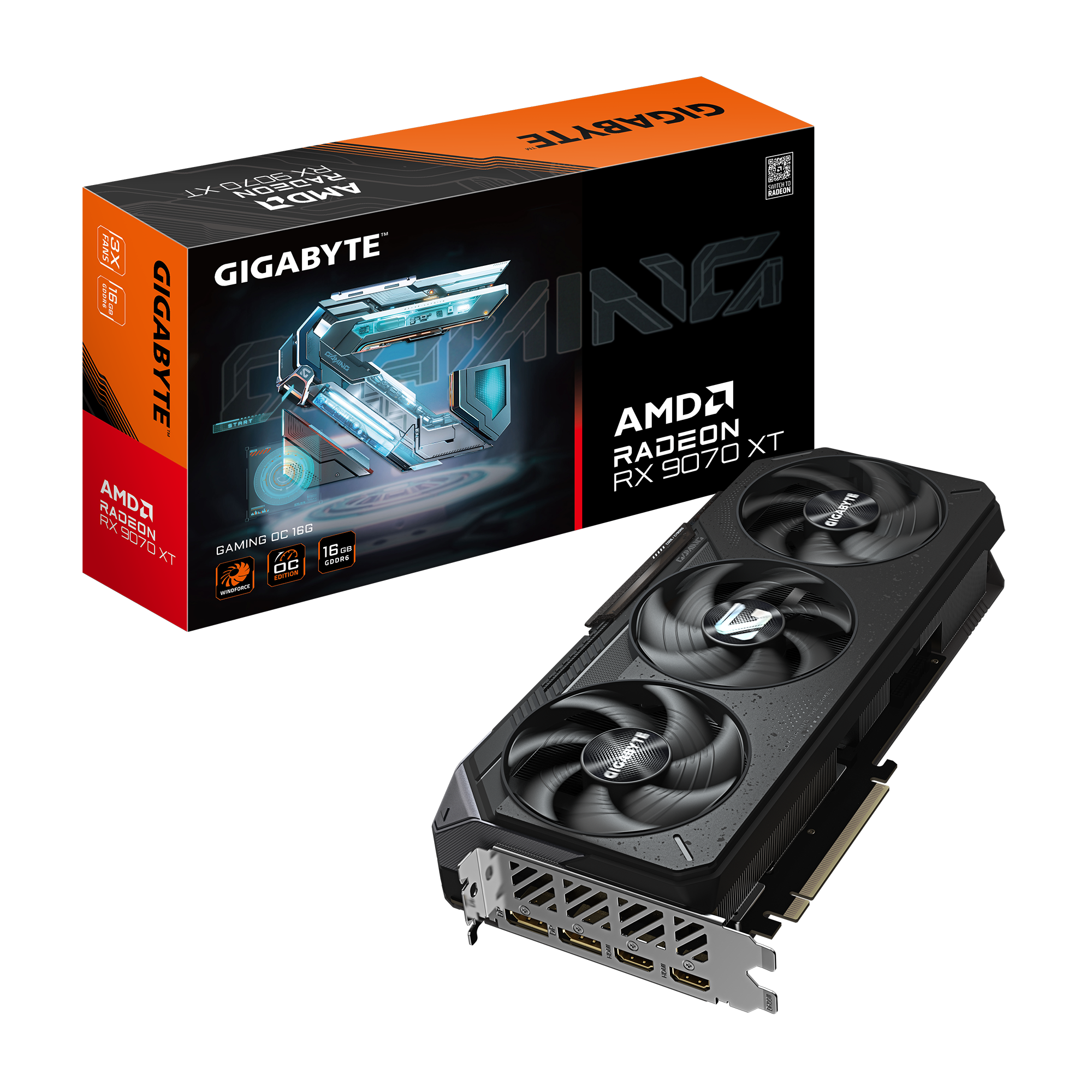Gigabyte Radeon RX 9070 XT GAMING OC 16G (GV-R9070XTGAMING OC-16GD) | QdL Technologies Gigabyte Radeon RX 9070 XT GAMING OC 16G