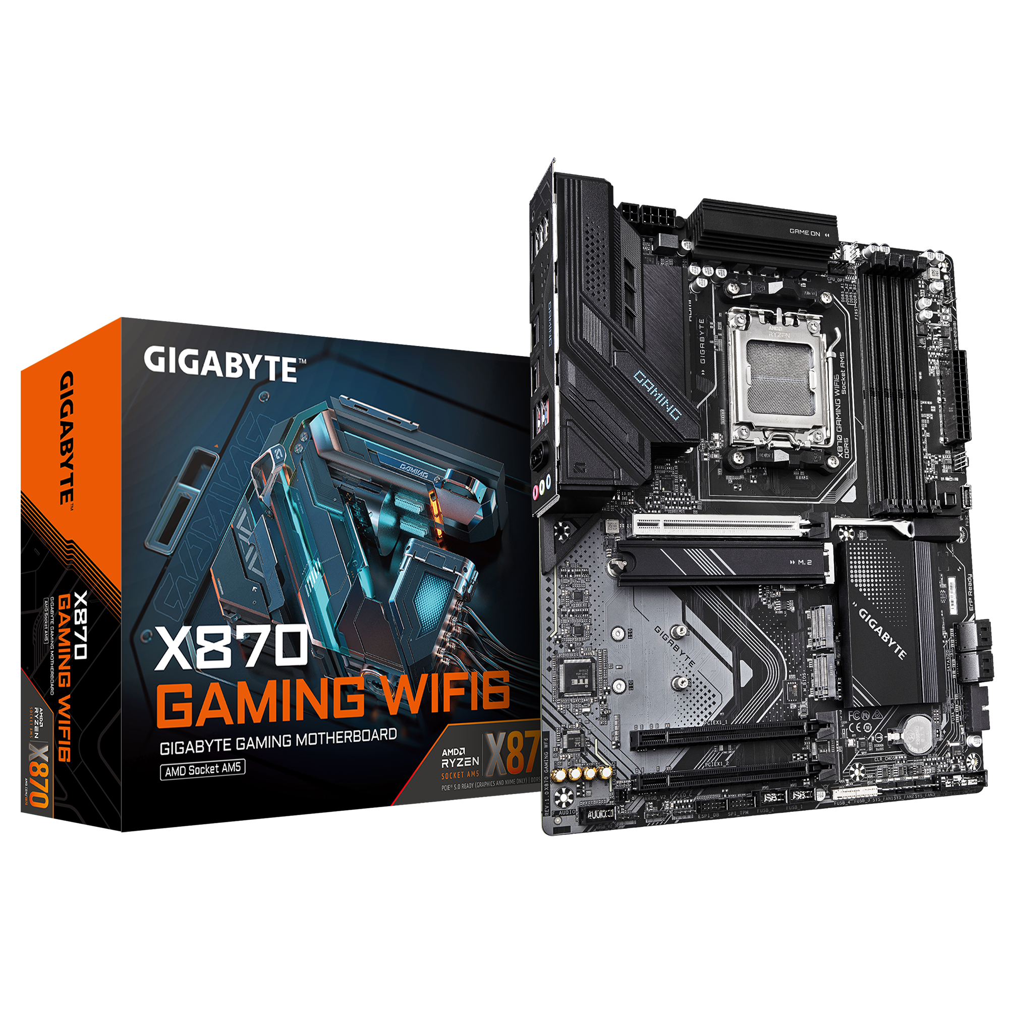 Gigabyte X870 GAMING WIFI6 AMD AM5 ATX (GA-X870-GAMING-WIFI6) | QdL Technologies Gigabyte X870 GAMING WIFI6 AMD AM5 ATX